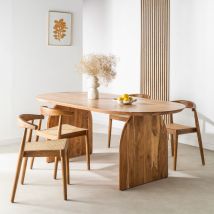 Table à manger 8 personnes en bois massif d'acacia - Bois - MALANG - Bois - Drawer - Style Bohème
