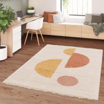 Tapis contemporain à motif géométrique - 160x230cm - LOXTON - - Style Contemporain