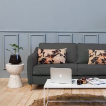 Canapé convertible ouverture express 3 places en tissu - Gris anthracite - VORNAY - - Drawer - Style Vintage,Contemporain