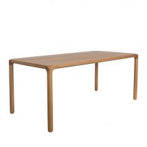 Zuiver - Table à manger 6 personnes aux bords arrondis en bois - Bois clair - STORM - Bois - Style Contemporain