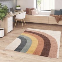 Tapis contemporain à motif géométrique - 160x230cm - LEELOO - - Style Contemporain