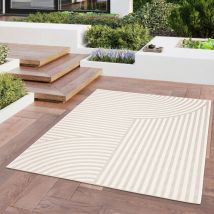 Tapis d’extérieur à motif géométrique - 120x170cm - BIZANA - - Style Contemporain
