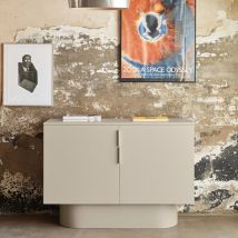 Teulat - Buffet 2 portes en bois L100 cm - Sable - TOTEM - Bois - Style Contemporain