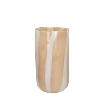 Pomax - Vase en verre ø19cm - Cannes - Couleur - Crème - Verre - Style Bohème