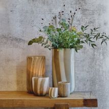 Pomax - Vase en verre ø19cm - Gris - CANNES - Verre - Style Bohème