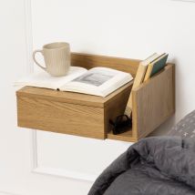 Table de chevet murale réversible en bois - Bois clair - KAMICHI - Bois - Style Scandinave