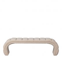 Be Pure Home - Banc en tissu L160cm - Traffic - Couleur - Beige - Tissu - Style Contemporain