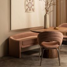 BePureHome - Banc en tissu L160cm - Rose - ZONE - - Style Contemporain