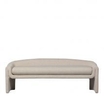 Be Pure Home - Banc en tissu L160cm - Zone - Couleur - Beige - - Style Contemporain