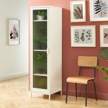Pantone - Colonne de rangement 1 porte en métal PANTONE H180cm - Beige - NINO - Métal - Style Industriel