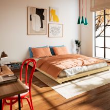 Karup Design - Lit en bois 180x200cm - Naturel - Dock - Bois - Style Scandinave