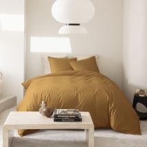Drawer - Drap housse jaune curry en percale de coton - Jaune curry - COMO -