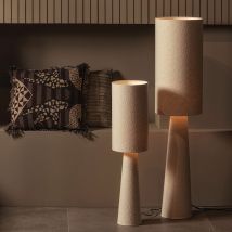 BePureHome - Lampadaire en tissu bouclette H90cm - Beige - LOFT - Métal - Style Bohème