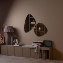 Woood - Meuble TV 3 portes en bois L120cm - Beige - TURNER - Bois - Style Classique