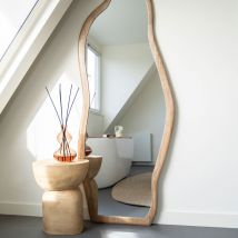 By-Boo - Miroir en material_glass 72 cmx180 cm - Bois clair - LABAN - Bois - Style Bohème