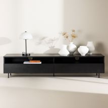 Venture Home - Meuble TV en Bois 180 cm cm - Noir - NAVARRA - Bois - Style Scandinave