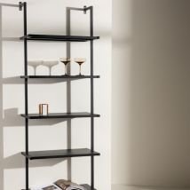 Venture Home - Étagère en métal H183cm - Noir - Caracas - Métal - Style Contemporain