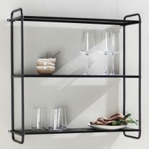 Venture Home - Étagère murale en métal L62cm - Noir - Lyon - Métal - Style Contemporain