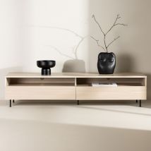 Venture Home - Meuble TV en Bois 180 cm cm - Bois blanchi - NAVARRA - Bois - Style Scandinave