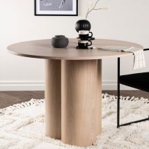 Venture Home - Table à manger 4 personnes ronde en bois - Bois clair - Olivia - Bois - Style Contemporain