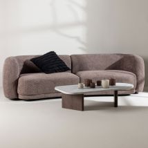 Venture Home - Canapé 3,5 places en tissu - Taupe - CIELO - - Style Contemporain