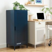 Pantone - Petit meuble de rangement en métal PANTONE H105cm - Bleu nuit - Nino - Métal - Style Industriel