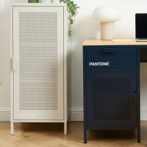 Pantone - Petit meuble de rangement en métal PANTONE H105cm - Beige - Nino - Métal - Style Industriel