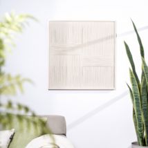By-Boo - Tableau carré - Beige - LINO - Bois - Style Contemporain