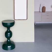 Table d'appoint ronde en métal ø31cm - Vert - Lars - Métal - Style Contemporain