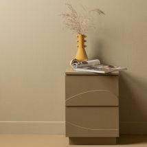 Woood - Table de chevet 1 porte en bois - Marron - Teo - Bois - Style Contemporain