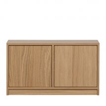 Vtwonen - Meuble TV 2 portes en bois L77cm - Modulair - Couleur - Bois clair - Bois