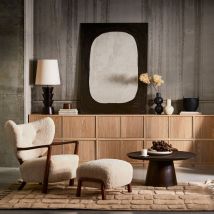 Vtwonen - Meuble TV 2 portes en bois L77cm - Bois clair - Modulair - Bois - Style Contemporain