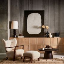 Vtwonen - Meuble TV 2 portes en bois L110cm - Bois clair - Modulair - Bois - Style Contemporain