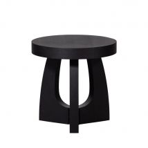 Woood - Table d'appoint ronde en bois ø45cm - Tala - Couleur - Noir - Bois - Style Scandinave