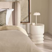 Tabouret en terrazzo H46cm - Blanc - NAULA - Terrazzo - Drawer - Style Contemporain