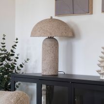 House Nordic - Lampe à poser en papier mâché - Beige - Astley - Papier - Style Bohème