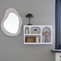 House Nordic - Miroir de forme organique 61x46,5cm - Écru - BOSA - Verre - Style Scandinave