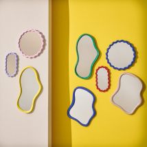 Miroir rond ø40cm - Bleu électrique - SIENNE - Verre - Drawer - Style Contemporain