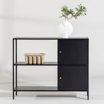 Venture Home - Buffet 2 portes en métal L100cm - Noir - Salta - Métal - Style Industriel