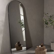 Venture Home - Miroir arche en métal 193x66cm - Noir - Sarasota - Verre - Style Contemporain