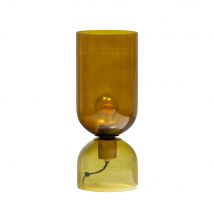 Woood - Lampe à poser en verre H38cm - Gigi - Couleur - Jaune - Verre - Style Contemporain