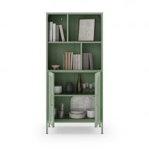 Bibliothèque 2 portes en métal H170cm - Vert menthe - Zio - Métal - Style Industriel
