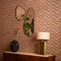 Dutchbone - Miroir organique en bois 39,5x90cm - Bois foncé - Basil - Bois - Style Vintage