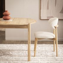 Table à manger 4 personnes ronde en bois - Bois clair - RENA - Bois - Drawer - Style Scandinave