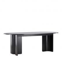 Vind - Table à manger 10 personnes ovale en bois - Tyreso - Couleur - Noir - Bois