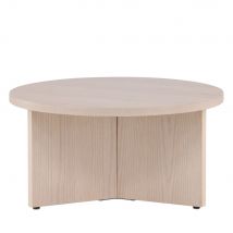 Vind - Table basse ronde en bois ø85cm - Salto - Couleur - Bois clair - Bois - Style Scandinave