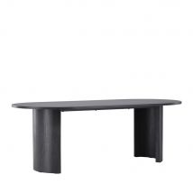 Vind - Table à manger 10 personnes ovale en bois - Grundsund - Couleur - Noir - Bois