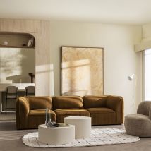 Pouf pour canapé modulable en tissu - Bronze - NOOR - - Drawer - Style Contemporain