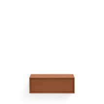 Teulat - Table de chevet 1 tiroir murale en bois - Marron argile - Platt - Bois - Style Contemporain