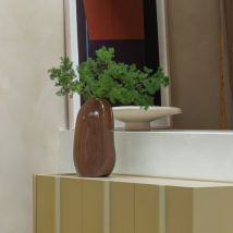 Woood - Meuble TV 3 portes en bois L152cm - Vert kaki - BASU - Bois - Style Scandinave